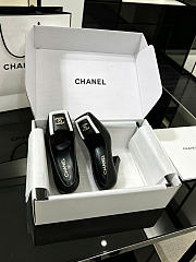 Chanel Turnlock Square Toe Pumps / Flats Black 90mm - 6