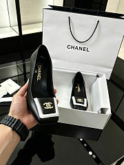 Chanel Turnlock Square Toe Pumps / Flats Black 90mm - 4