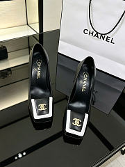 Chanel Turnlock Square Toe Pumps / Flats Black 90mm - 3