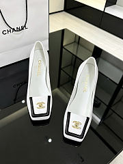 Chanel Turnlock Square Toe Pumps / Flats Ivory 90mm - 1