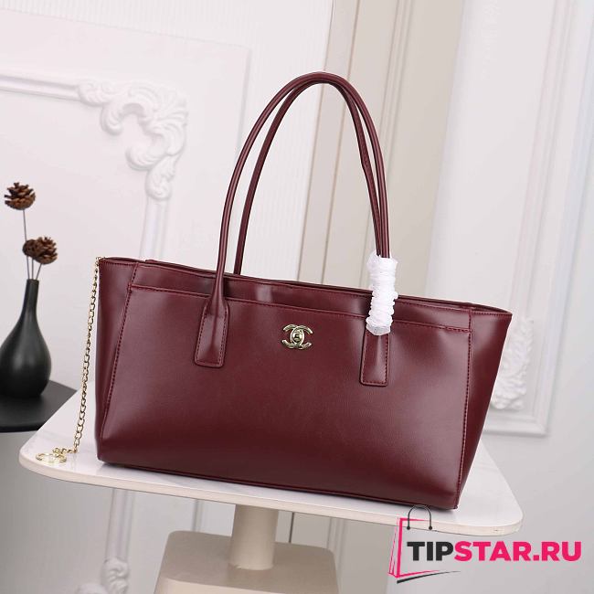 Chanel Spring Summer 2026 Small Shopping Bag Burgundy - 1