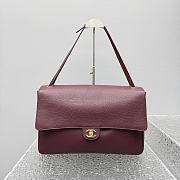 Chanel 38 Spring-Summer 2026 Gold Hardware Maxi Flap Bag In Burgundy - 1