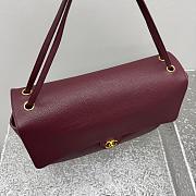 Chanel 38 Spring-Summer 2026 Gold Hardware Maxi Flap Bag In Burgundy - 5