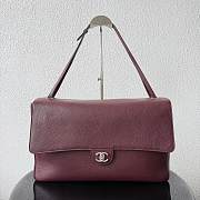 Chanel 38 Spring-Summer 2026 Silver Hardware Maxi Flap Bag In Burgundy - 1