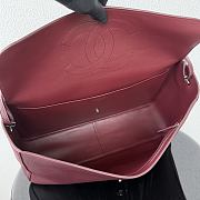 Chanel 38 Spring-Summer 2026 Silver Hardware Maxi Flap Bag In Burgundy - 6