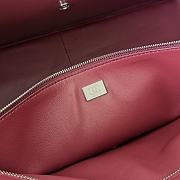 Chanel 38 Spring-Summer 2026 Silver Hardware Maxi Flap Bag In Burgundy - 3