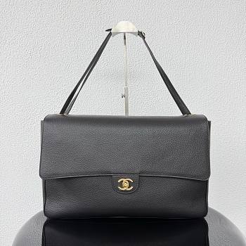 Chanel 38 Spring-Summer 2026 Gold Hardware Maxi Flap Bag In Black