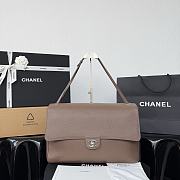 Chanel 38 Spring-Summer 2026 Silver Hardware Maxi Flap Bag In Taupe - 1