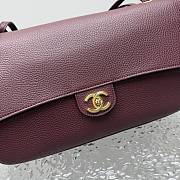 Chanel 32 Spring-Summer 2026 Gold Hardware Maxi Flap Bag In Burgundy - 2
