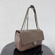 Chanel 32 Spring-Summer 2026 Silver Hardware Maxi Flap Bag In Taupe - 2
