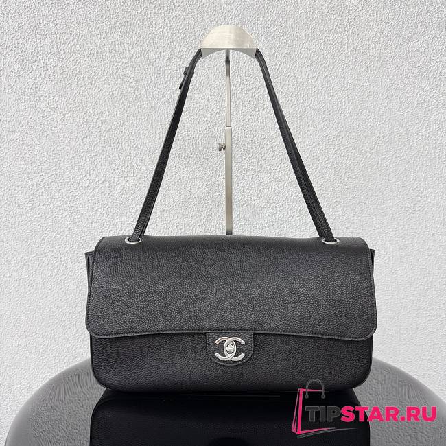Chanel 32 Spring-Summer 2026 Silver Hardware Maxi Flap Bag In Black - 1