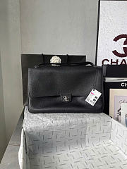 Chanel 38 Spring-Summer 2026 Silver Hardware Maxi Flap Bag In Black - 1