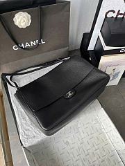 Chanel 38 Spring-Summer 2026 Silver Hardware Maxi Flap Bag In Black - 4