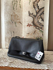 Chanel 38 Spring-Summer 2026 Silver Hardware Maxi Flap Bag In Black - 3