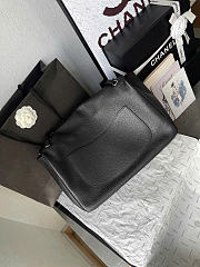 Chanel 38 Spring-Summer 2026 Silver Hardware Maxi Flap Bag In Black - 2