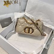 Dior Small Soft Dior Caro Bag Powder Beige Macrocannage Lambskin - 1
