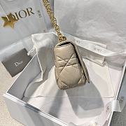 Dior Small Soft Dior Caro Bag Powder Beige Macrocannage Lambskin - 6