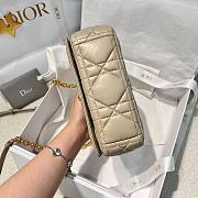 Dior Small Soft Dior Caro Bag Powder Beige Macrocannage Lambskin - 4