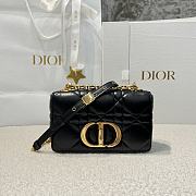 Dior Small Soft Dior Caro Bag Black Macrocannage Lambskin - 1
