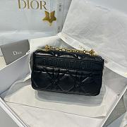Dior Small Soft Dior Caro Bag Black Macrocannage Lambskin - 5