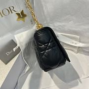 Dior Small Soft Dior Caro Bag Black Macrocannage Lambskin - 2