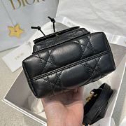 Dior Mini Caro Bucket Bag In Macrocannage Lambskin Black - 5