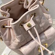 Dior Mini Caro Bucket Bag In Macrocannage Lambskin Pink - 5
