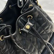 Dior Small Caro Bucket Bag In Macrocannage Lambskin Black - 2