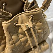 Dior Small Caro Bucket Bag In Macrocannage Lambskin Brown - 5