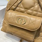 Dior Small Caro Bucket Bag In Macrocannage Lambskin Brown - 3