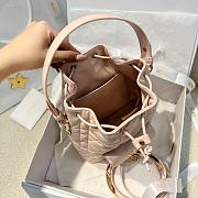 Dior Small Caro Bucket Bag In Macrocannage Lambskin Pink - 6