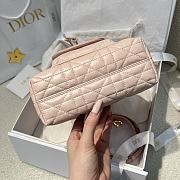 Dior Small Caro Bucket Bag In Macrocannage Lambskin Pink - 5