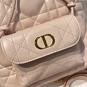 Dior Small Caro Bucket Bag In Macrocannage Lambskin Pink - 3