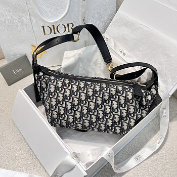 Dior Small D-Journey Bag Blue Oblique Jacquard