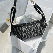Dior Small D-Journey Bag Blue Oblique Jacquard - 3