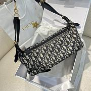 Dior Medium D-Journey Bag Blue Oblique Jacquard - 4