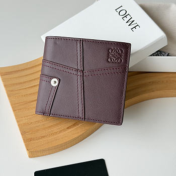 Loewe Panta logo-debossed Wallet In Burgundy