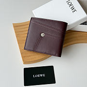 Loewe Panta logo-debossed Wallet In Burgundy - 5