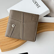 Loewe Panta logo-debossed Wallet In Taupe - 6