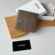Loewe Panta logo-debossed Wallet In Taupe - 5