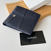 Loewe Panta logo-debossed Wallet In Dark Blue - 5
