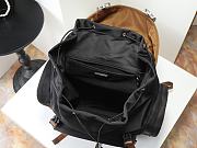 Prada Men's Re-Nylon And Leather Backpack Black/Brown - 2