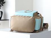 Prada Men's Re-Nylon And Leather Backpack Gray/Blue - 6