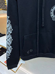 Chrome Hearts Horseshoe Logo Pullover Hoodie Black - 5