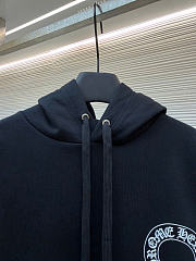 Chrome Hearts Horseshoe Logo Pullover Hoodie Black - 3