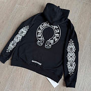 Chrome Hearts Cross Sleeve Zip-up Hoodie Black - 4