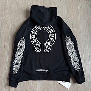 Chrome Hearts Cross Sleeve Zip-up Hoodie Black - 2