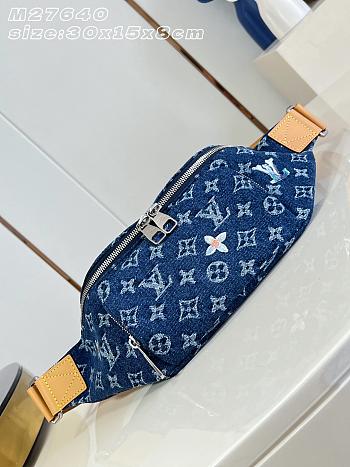 Louis Vuitton Rush Bumbag Monogram Flowers Denim Blue