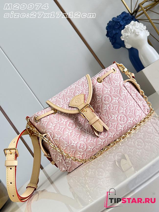 Louis Vuitton Odyssée PM Bag Monogram Emblème Rose Ruban - 1