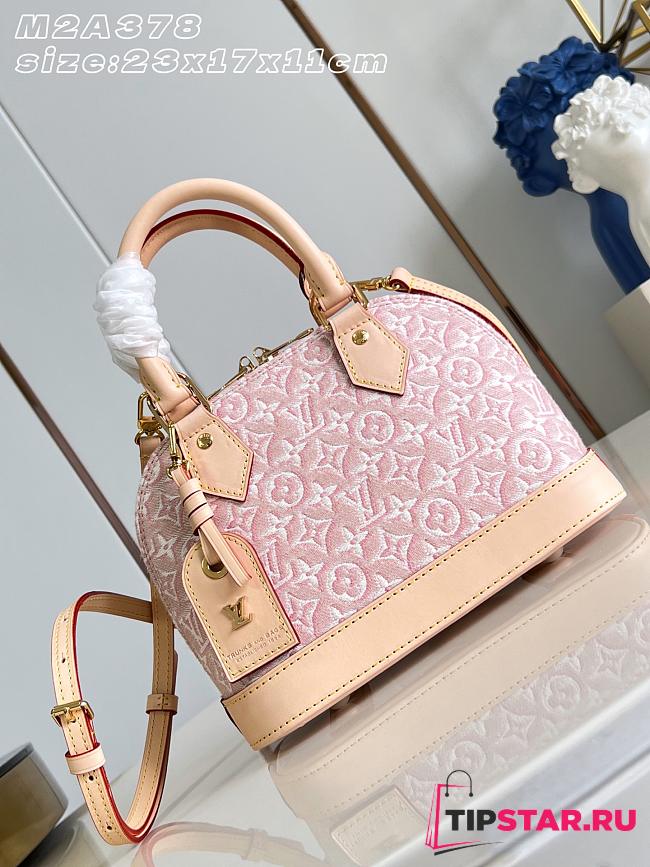 Louis Vuitton Alma BB Bag Monogram Emblème Rose Ruban - 1